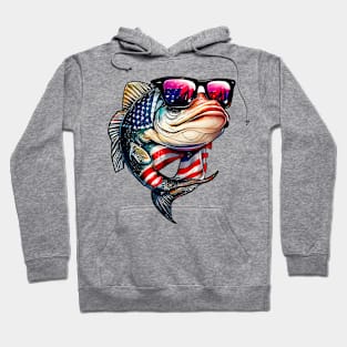 Cool American Bass Fish #4 Hoodie